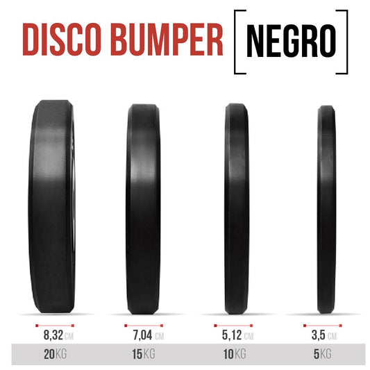 DISCOS BUMPER 5, 10, 15 O 20 KILOS (PAR)